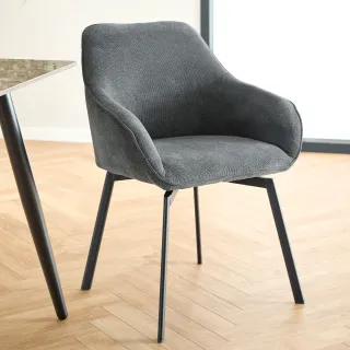 Fauteuils de salle à manger pivotants (lot de 2) SARA - HELLIN