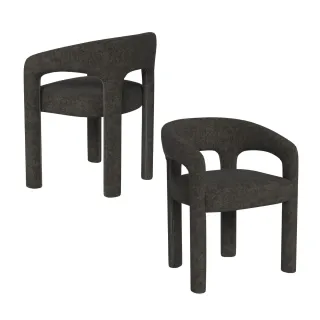 Fauteuil de salle à manger à accoudoirs en tissu ARTEMIS - HELLIN