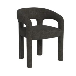 Fauteuil de salle à manger à accoudoirs en tissu ARTEMIS - HELLIN