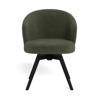 Chaise de salle à manger pivotante en métal et tissu LENA - HELLIN