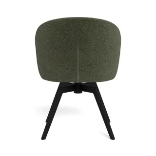 Chaise de salle à manger pivotante en métal et tissu LENA - HELLIN