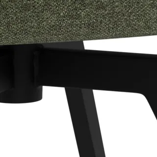 Chaise de salle à manger pivotante en métal et tissu LENA - HELLIN