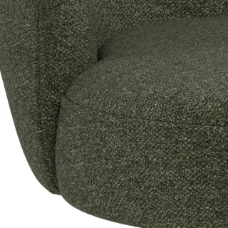 Chaise de salle à manger pivotante en métal et tissu LENA - HELLIN