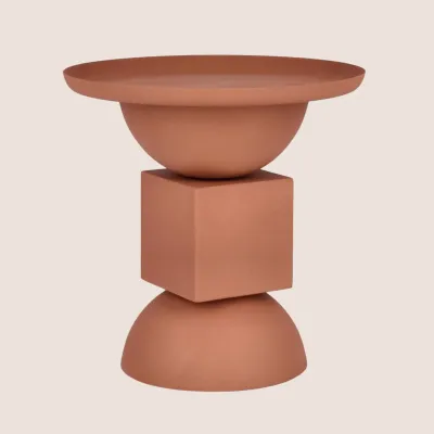 Table basse ronde design en métal coloré D41 POLA - HELLIN