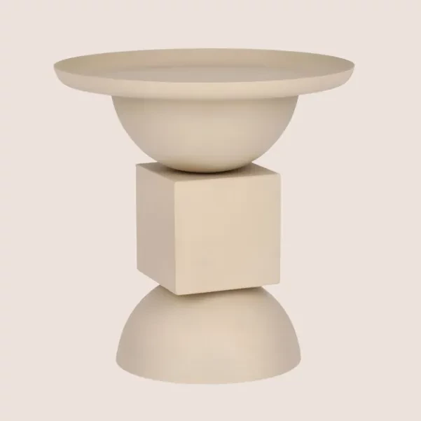 Table basse ronde design en métal coloré D41 POLA - HELLIN