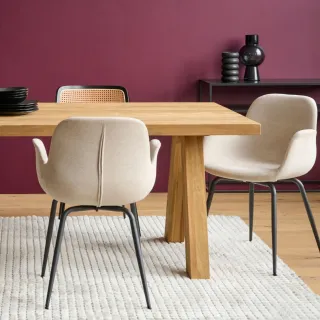 Table indoor/outdoor rectangulaire en teck L240 10 places ARONE - HELLIN