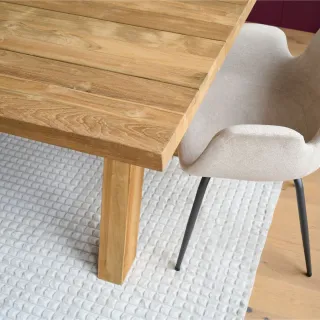 Table indoor/outdoor rectangulaire en teck L240 10 places ARONE - HELLIN