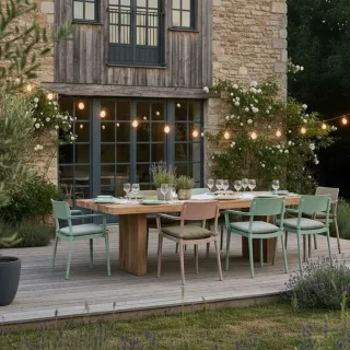 Table indoor/outdoor en bois recyclé L245 10 places NONZA - HELLIN