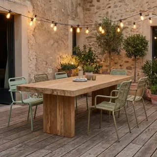 Table indoor/outdoor en bois recyclé L245 10 places NONZA - HELLIN