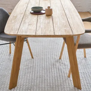 Table indoor/outdoor rectangulaire en teck L240 10 places CALVI - HELLIN