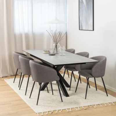 Table de salle à manger rectangulaire extensible en céramique L168/210 NEIVA - HELLIN