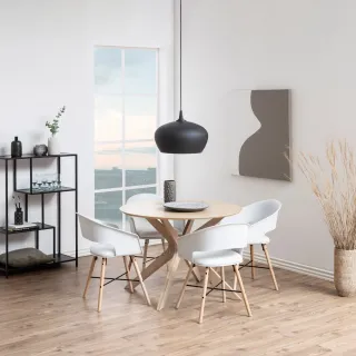 Table ronde scandinave en chêne L105 4 places ZELIA - HELLIN