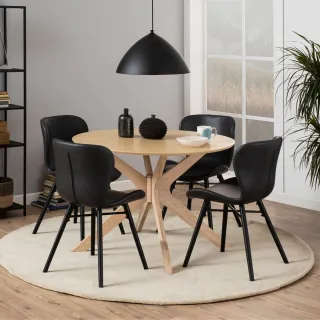 Table ronde scandinave en chêne L105 4 places ZELIA - HELLIN