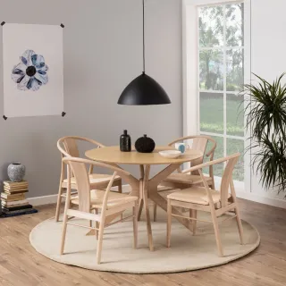 Table ronde scandinave en chêne L105 4 places ZELIA - HELLIN
