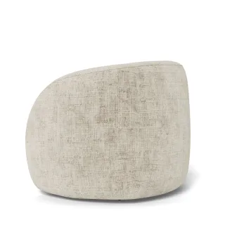 Fauteuil lounge pivotant en tissu beige NOVA - HELLIN