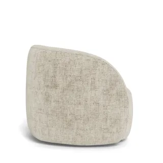 Fauteuil lounge pivotant en tissu beige NOVA - HELLIN