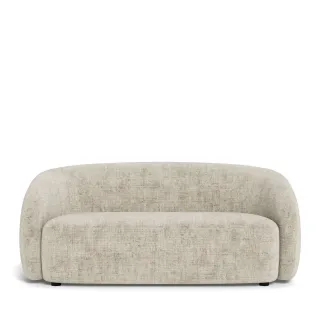 Canapé droit 2,5 places en tissu beige NOVA - HELLIN