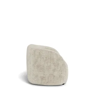 Canapé droit 2,5 places en tissu beige NOVA - HELLIN