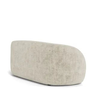Canapé droit 2,5 places en tissu beige NOVA - HELLIN