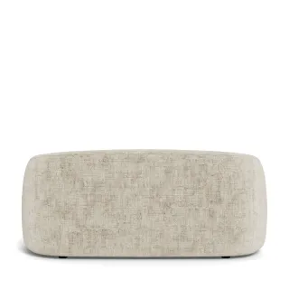 Canapé droit 2,5 places en tissu beige NOVA - HELLIN