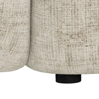 Canapé droit 2,5 places en tissu beige NOVA - HELLIN