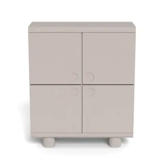 Buffet haut design 4 portes gris L100 MAGDA - HELLIN