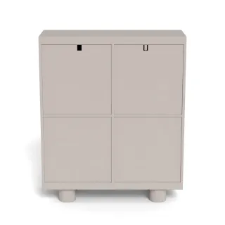 Buffet haut design 4 portes gris L100 MAGDA - HELLIN