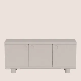 Buffet bas design 3 portes gris L160 MAGDA - HELLIN