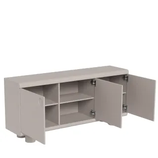 Buffet bas design 3 portes gris L160 MAGDA - HELLIN