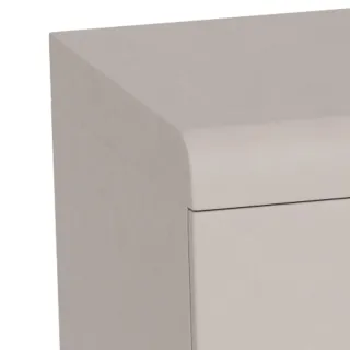 Meuble TV bas design 2 portes 2 niches gris L160 MAGDA | HELLIN