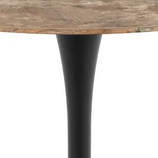 Table ronde en céramique pied tulipe noir L90 4 places MARSA - HELLIN