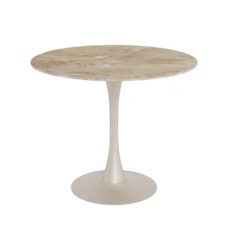 Table ronde en céramique beige L90 4 places MARSA - HELLIN