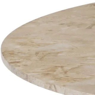 Table ronde en céramique beige L90 4 places MARSA - HELLIN