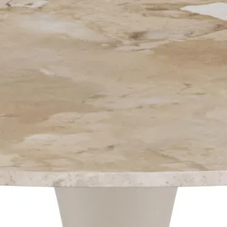 Table ronde en céramique beige L90 4 places MARSA - HELLIN