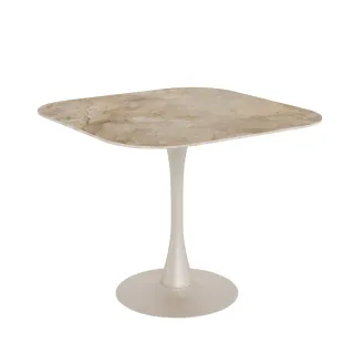 Table carrée en céramique beige L90 4 places MARSA - HELLIN