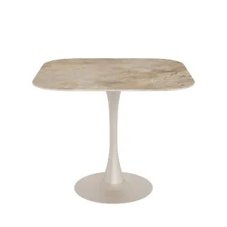 Table carrée en céramique beige L90 4 places MARSA - HELLIN
