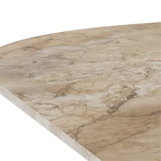 Table carrée en céramique beige L90 4 places MARSA - HELLIN