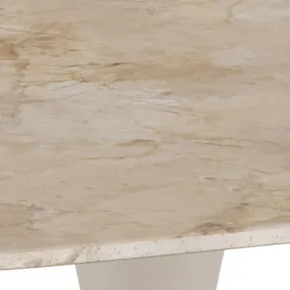 Table carrée en céramique beige L90 4 places MARSA - HELLIN