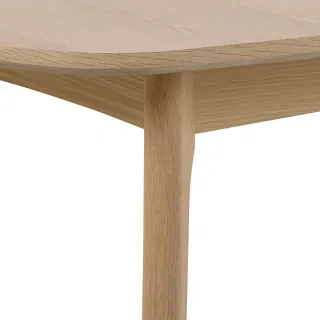 Table à manger ovale en bois blanchi L180 MARTINE - HELLIN