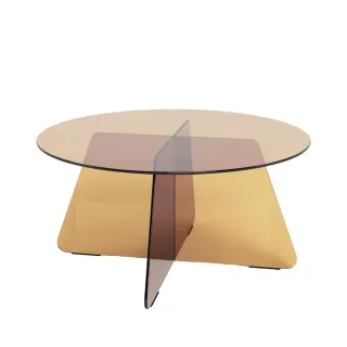 Table basse ronde D80 en verre LUMA - HELLIN