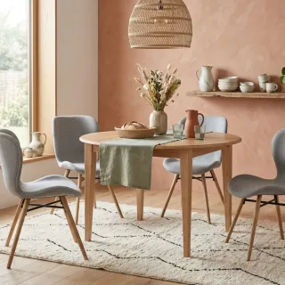 Table ronde extensible Victoria avec 4 chaises Matilda - Hellin