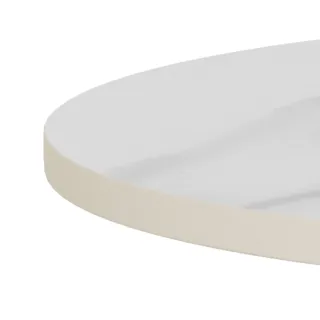 Bout de canapé en céramique blanche et métal noir D45 AELIA - HELLIN