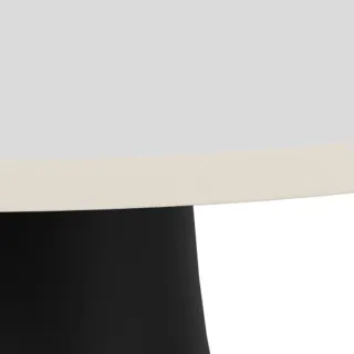 Bout de canapé en céramique blanche et métal noir D45 AELIA - HELLIN