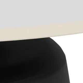 Table basse en céramique blanche et métal noir D70 AELIA - HELLIN