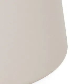 Bout de canapé en céramique beige et métal grège D45 - AELIA