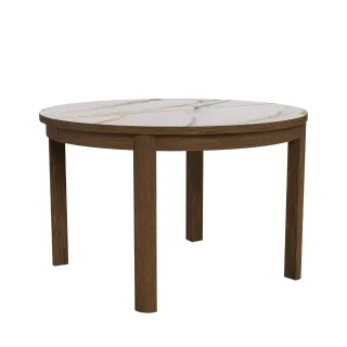 Table en céramique et chêne fumé 4 places D120 SIMONE - HELLIN