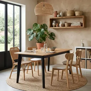 Table à manger rectangulaire extensible : 8 à 12 pers | Hellin