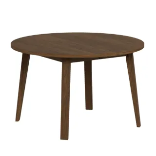 Table ronde extensible en chêne fumé L120/220 4/8 places ALISIA - HELLIN