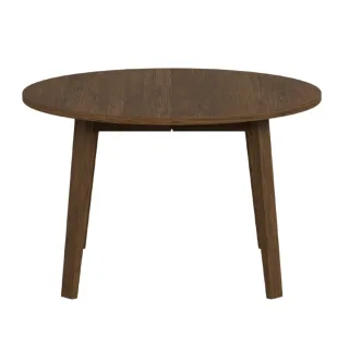 Table ronde extensible en chêne fumé L120/220 4/8 places ALISIA - HELLIN