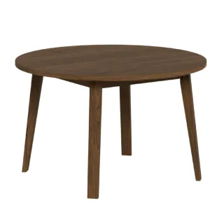 Table ronde extensible en chêne fumé L120/220 4/8 places ALISIA - HELLIN